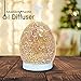 Advanced Pure Air Oil Diffuser 'Ceramic Glass Egg' 120ml | Essential Oil Diffuser for Home Humidifier | Ultrasonic Scent/Aromatherapy Mist Diffuser with 8 LED Light Options | 4 Adjustable Mist Mode