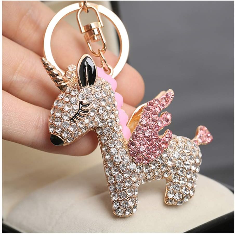 Unicorn Keyrings for Girls,Crystal Rhinestone Keychains,Rainbow Unicorn Keyring,Bling Keyring,Rhinestone Handbag Purse Charm Pendant Birthday Gift for Girls Women - Image 4