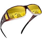 Tnnaiko Night Driving Glasses for Men and Women – Anti-Glare Night Vision Glasses for Safe Driving at Night