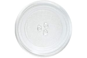 FOCCTS 12.4" GE Microwave Glass Plate, Microwave Glass Turntable Plate Replacement, 12 1/25" Plate Equivalent to G.E. WB39X10002, WB39X10003