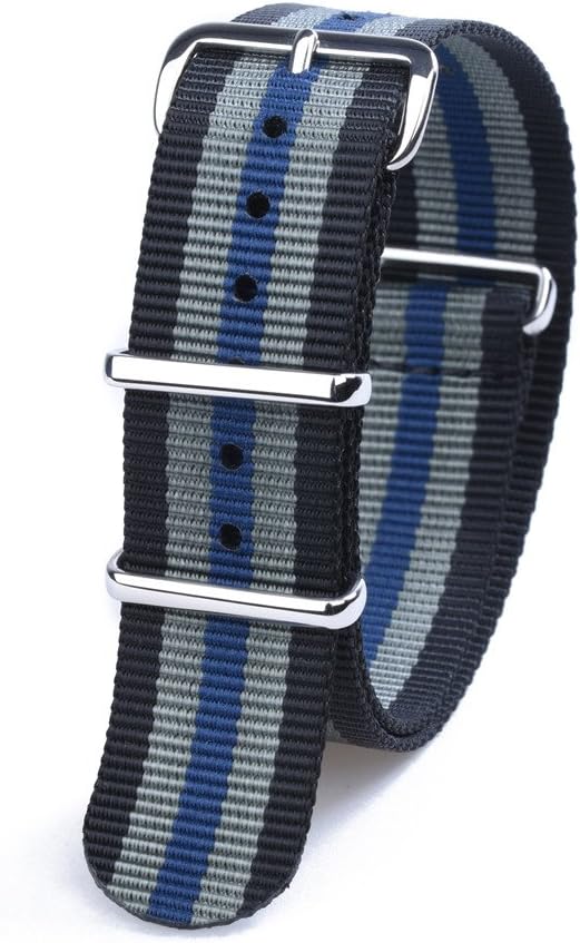 Randon Watch Bands NATO Straps Ballistic Nylon Strap with Stainless Steel Buckle