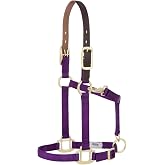 Weaver Leather Adjustable Breakaway Nylon Horse Halter, Purple, Weanling/Pony