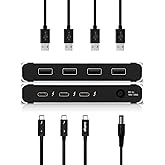 CalDigit Thunderbolt 4 Element Hub - 4X USB4 Ports, USB 3.2 Gen2 10Gb/s, Single 8K or Dual 4K Displays, 60W Charging, 0.8m Ca