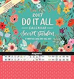 Orange Circle Studio 17-Month 2017 Do It All Magnetic Wall Calendar, Secret Garden (Do It All Wall) by