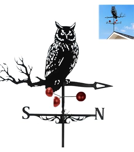 Girouette Avec Décoration Animale, Renard Et Canard En Métal En Acier Inoxydable Avec Indicateurs De Direction Du Vent Pour Jardin, Cour (Style 4