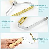MOECSHSY Pro Lint Remover Carpet Scraper Tool Reusable Pet Hair Remover view 3