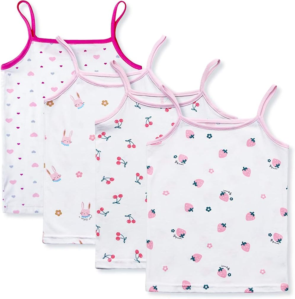 GLEAMING GRAIN Toddler Undershirts Kids Tank Tops/Tagless Cami Super Soft Breathable Combed Cotton for Toddler Kids: Clothing