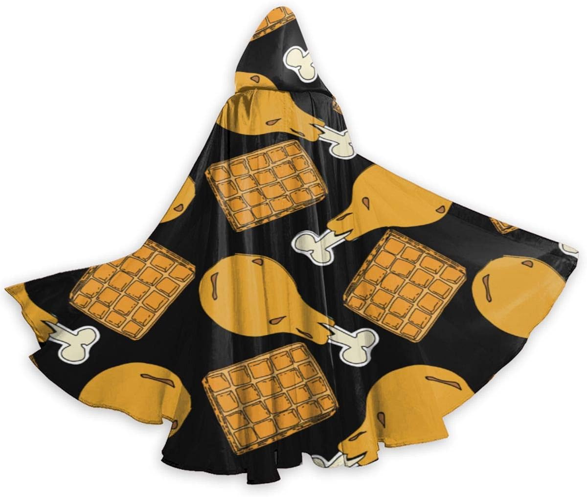 Chicken Waffles Funny Pattern Adult Full Length Hooded