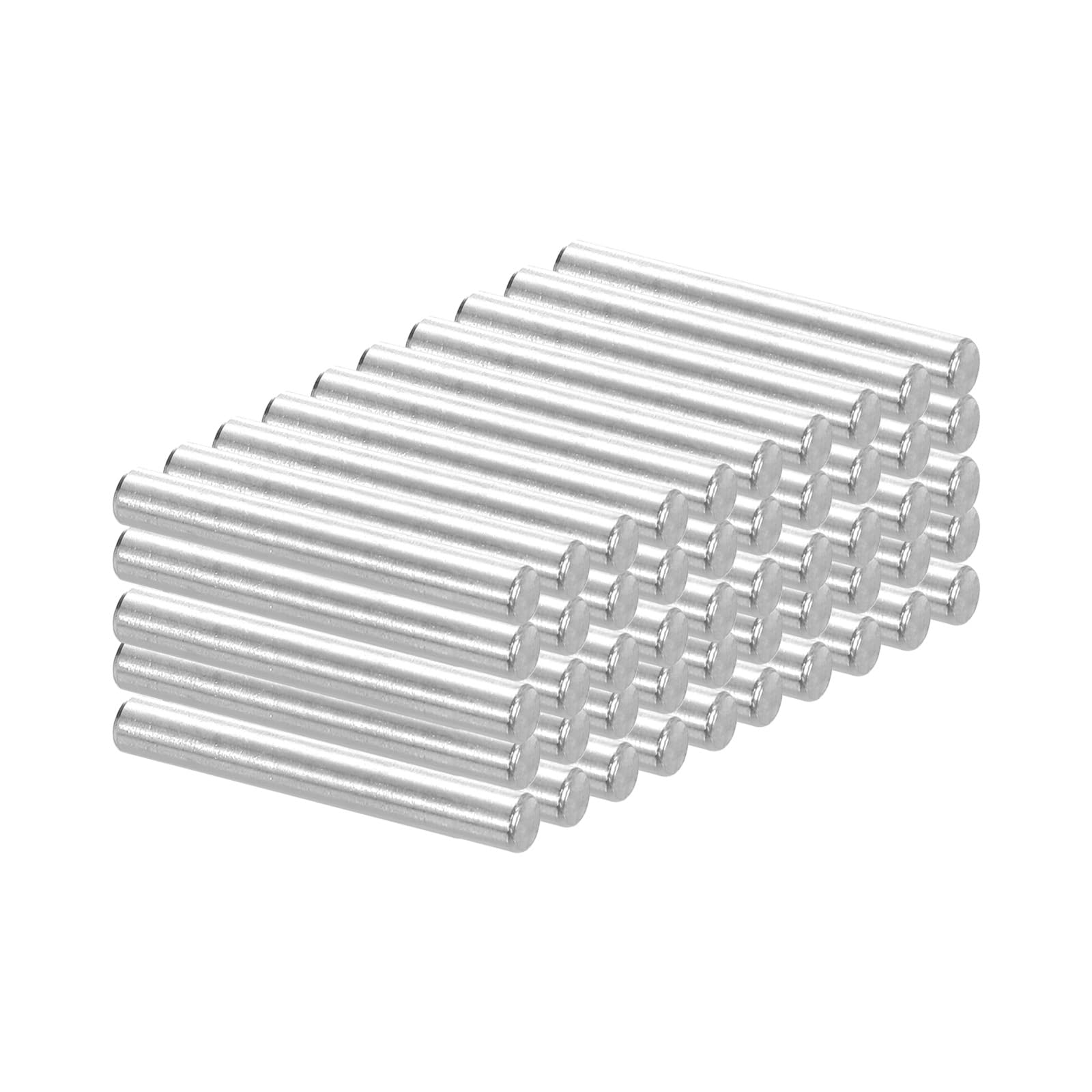 PATIKIL 304 Stainless Steel Dowel Pin 4x30 mm (5/35" Dia), 50 Pcs Hardened Metal Dowel Pins Bunk Bed Pegs Pin Replacement Hardware for Shelf Furniture Assembly DIY