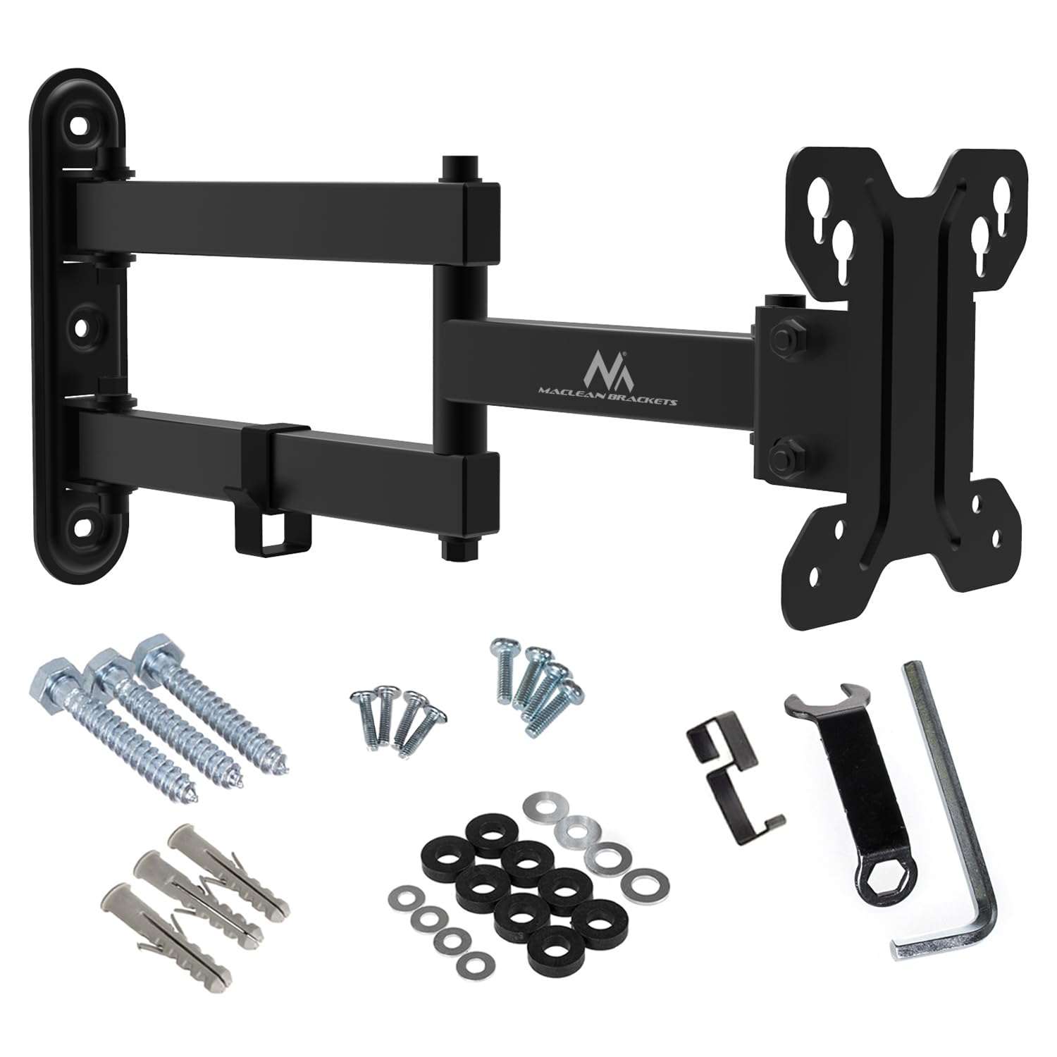 Maclean MC-740 LCD LED Monitor Plasma TV Holder Holder Wall Mount Wall Mount 13-32 "30kg Max. VESA 100x100 180 degree Swivel