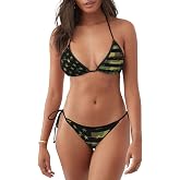 Women Two Piece Swimsuit Sexy Swimwear Halter String Triangle Bikini Sets