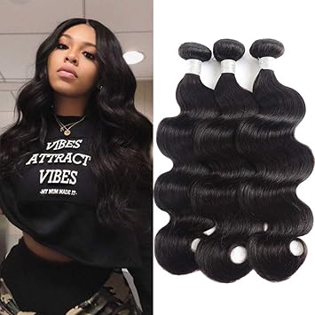 Amazon Com Meiqin Body Wave Human Hair 3 Bundles Brazilian