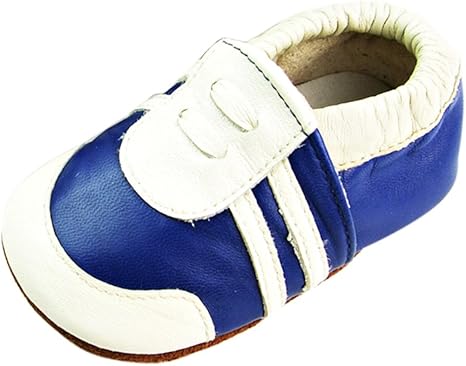 Chaussures Souples Bebe Chaud Chaussons En Cuir Doux Enfant Unisex Bleu Blanc 0 6mois Amazon Fr Chaussures Et Sacs