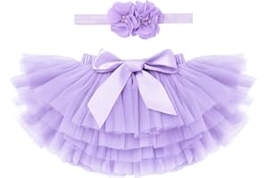 IMEKIS Newborn Baby Girls Tutu Skirt Bloomers Headband Set Birthday Cake Smash