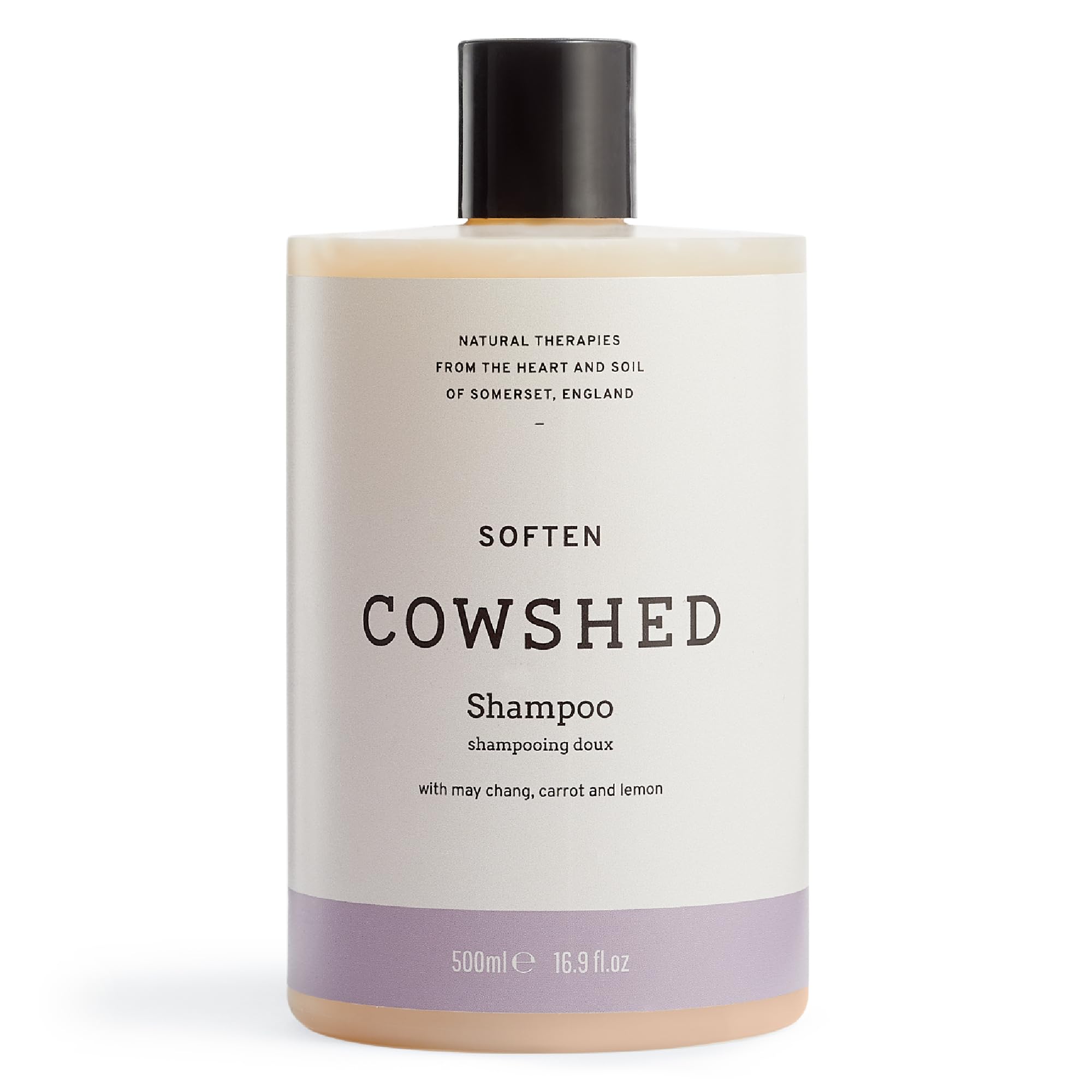 Cowshed Soften Shampoo 500ml | Gentle Shampoo for All Hair Types | Natural, Vegan, & Paraben Free | Moisturising & Strengthening with May Chang, Lemon, and Lavender