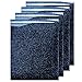 MiPremium Glitter Heat Transfer Vinyl, HTV Iron On Vinyl (Pack of 4 Sheets), for T Shirts Sports Clothing Other Garments & Fabrics, Easy to Cut Press & Apply Blue Glitter Ironon Vinyl (Navy Blue)