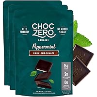 Choc Zero Sugar Free Dark Chocolate Peppermint Patties - Vegan, Gluten Free, Dairy Free Mint Chocolates (3 bags, 30 snack pie