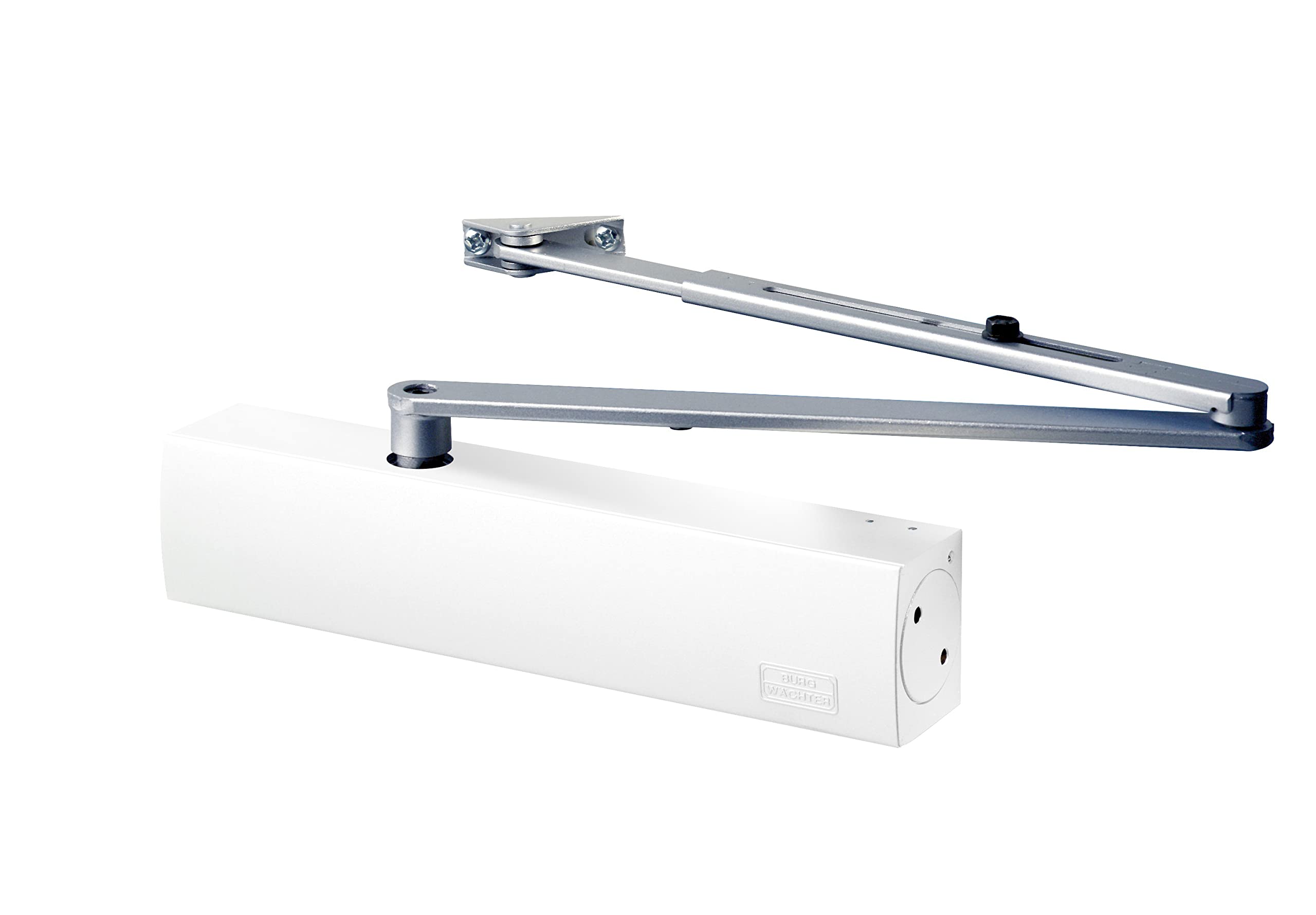 Burg Wächter Extra strong door closer, continuous force adjustment, door widths up to 75, 85, 95, 110, 125 and 140 cm, door weight up to 180 kg, TS 4000 V W, white one size