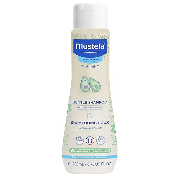 MUSTELA BABY GENTLE SHAMPOO WITH NATURAL AVOCADO – HAIR CARE FOR KIDS OF ALL AGES & HAIR TYPES – TEAR-FREE & BIODEGRADABLE FORMULA – 6.76 FL. OZ.