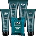 OPPEAL Marula Soul Travel Size Toiletries 5-Piece Set | 1 oz Shampoo, Conditioner, Body Wash & Body Lotion, Facial Soap | Ambergris Scent | 150 Pcs Total | Ample Bulk for Guests