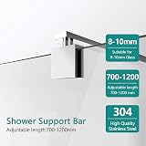 EMKE 700-1200mm Shower Screen Support Bar Wet Room Glass Bracket 8-10mm Chrome view 8