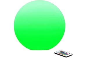WONFAST LED Globe Ball Light, Waterproof Rechargeable LED Bedside Table Lamp,Night Decorative Mood Light with 16 Color Change and 4 Flash Modes,Suits for Outdoor Indoor Decoration (15CM-Ball)