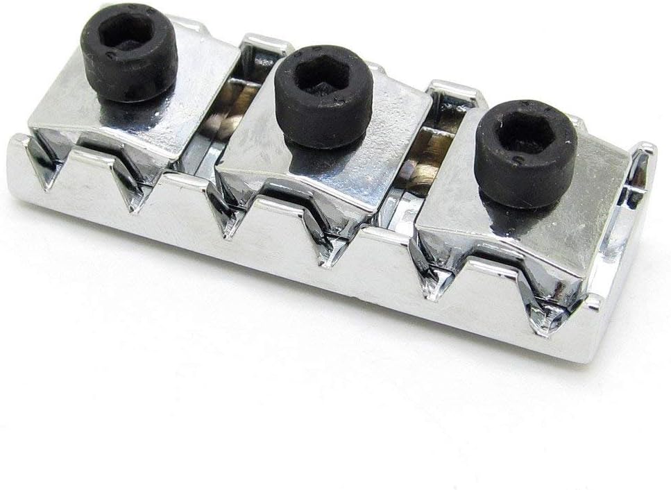 Pxyelec 1X Chrome 42mm Electric Guitar Locking Nut for Floyd Rose Tremolo Bridge, silver - Image 4