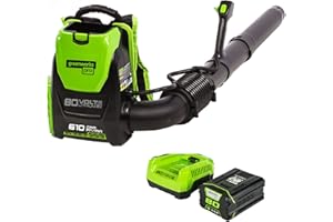 Greenworks PRO 80V 145 MPH - 580 CFM Cordless Backpack Blower, 2.5 AH Battery Included BPB80L2510