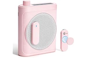 Gicorino Voice Amplifier for Teachers with Dual Magnetic Wireless Lavalier Microphones & Noise Reduction - Bluetooth Portable