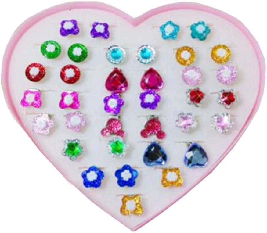 Amazon Com Dragon Sonic Multicolor 18pcs Clip On Earrings For Kids Girls Clip On Earrings For Girls Toys Games