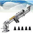 MTTXY Impulse Impact Water Sprinkler, Farm Irrigation Spray Gun, 2" Agricultural Turbine Vortex Rod Water Sprayer, 360° Rotary Large Area Watering Spray for Farms, Orchards, Forestry,76cm