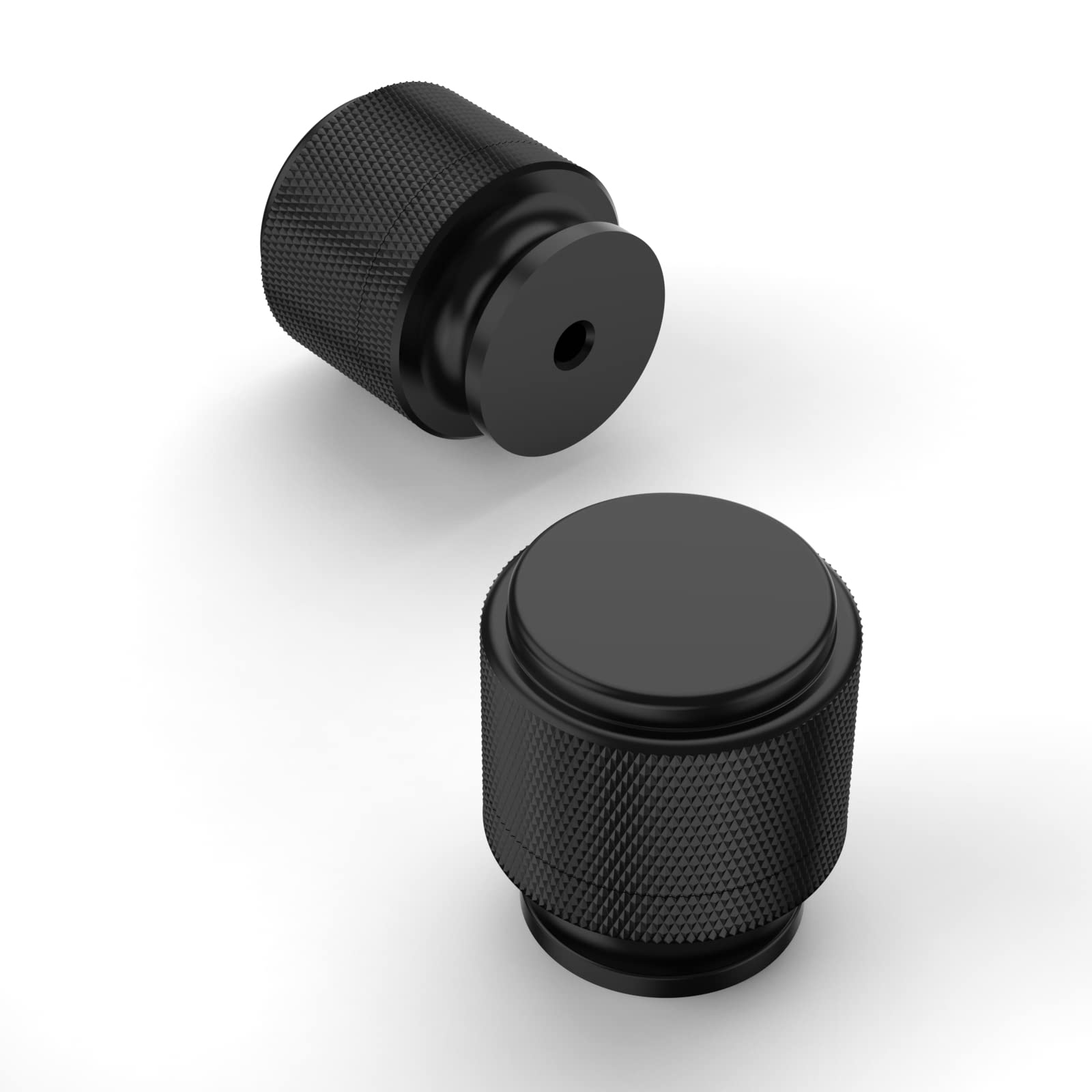 Amerdeco 10 Pack Matte Black Knurled Cabinet Knobs Kitchen Cabinet Pulls for Drawer Dresser, Cupboard and Wardrobe AM003 — image 1
