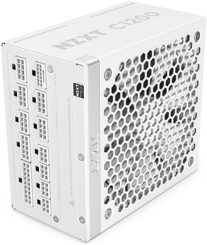 NZXT C1200 Gold ATX 3.1 Fully Modular Power Supply 1200W White