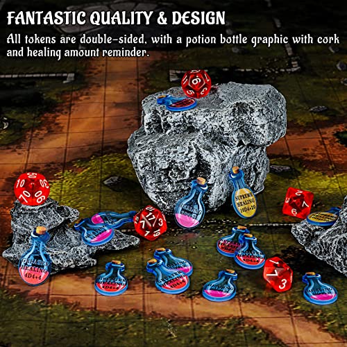 Healing Potion Tokens Acrylic Set of 15 DND Accessories for Dungeons ...