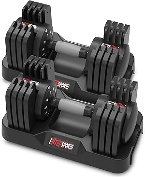 EnterSports 12kg/18kg/27kg Verstellbare Hanteln Einstellbare Platzsparende Hantel, Hanteln Verstellbar mit rutschfestem Griff, Gut für Zuhause, Büro, Fitnessstudio, Körpertraining