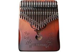 EASTYGOLD Kalimba Thumb Piano 21 key Marimba Wood Mbira Hand Rest Portable Mahogany African Finger Piano Pocket Music Instrument with Instruction Carrying Bag for Gig Party Kid Beginners Gift