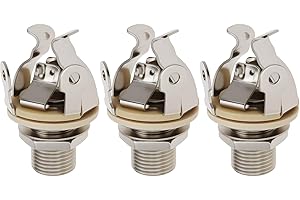 1/4" Guitar Input Jack – Full-Contact Brass Output Jack with Dual Tension Grounds & Positive Tips for Optimal Signal, Enhance