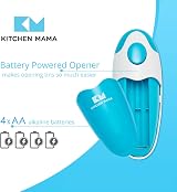 Kitchen Mama Auto Electric Can Opener Sky Blue, Battery Operated, Hands Free view 6