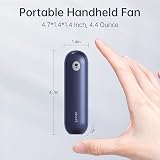 JISULIFE Mini Handheld Fan 3-in-1, Rechargeable, Portable, Blue view 6