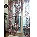 SOURBAN Romantic Floral Tulle Door Window Curtain Drape Panel Sheer