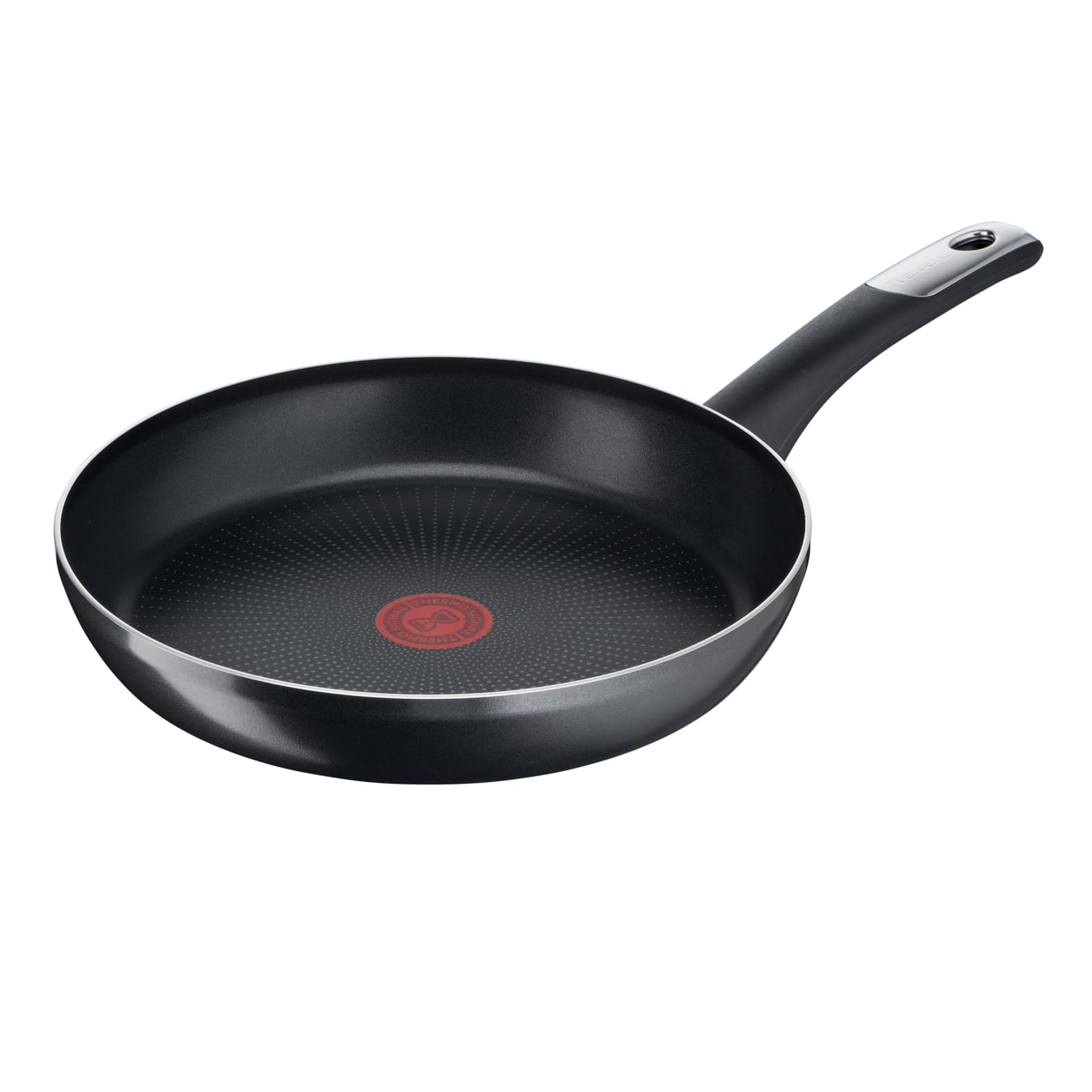 Tefal Hard Titanium Essential Bratpfanne 28 cm, Antihaftversiegelung, Thermo-Signal bei idealer Brattemperatur, spülmaschinengeeignet, Nicht induktionsgeeignet, Made in France, C38806
