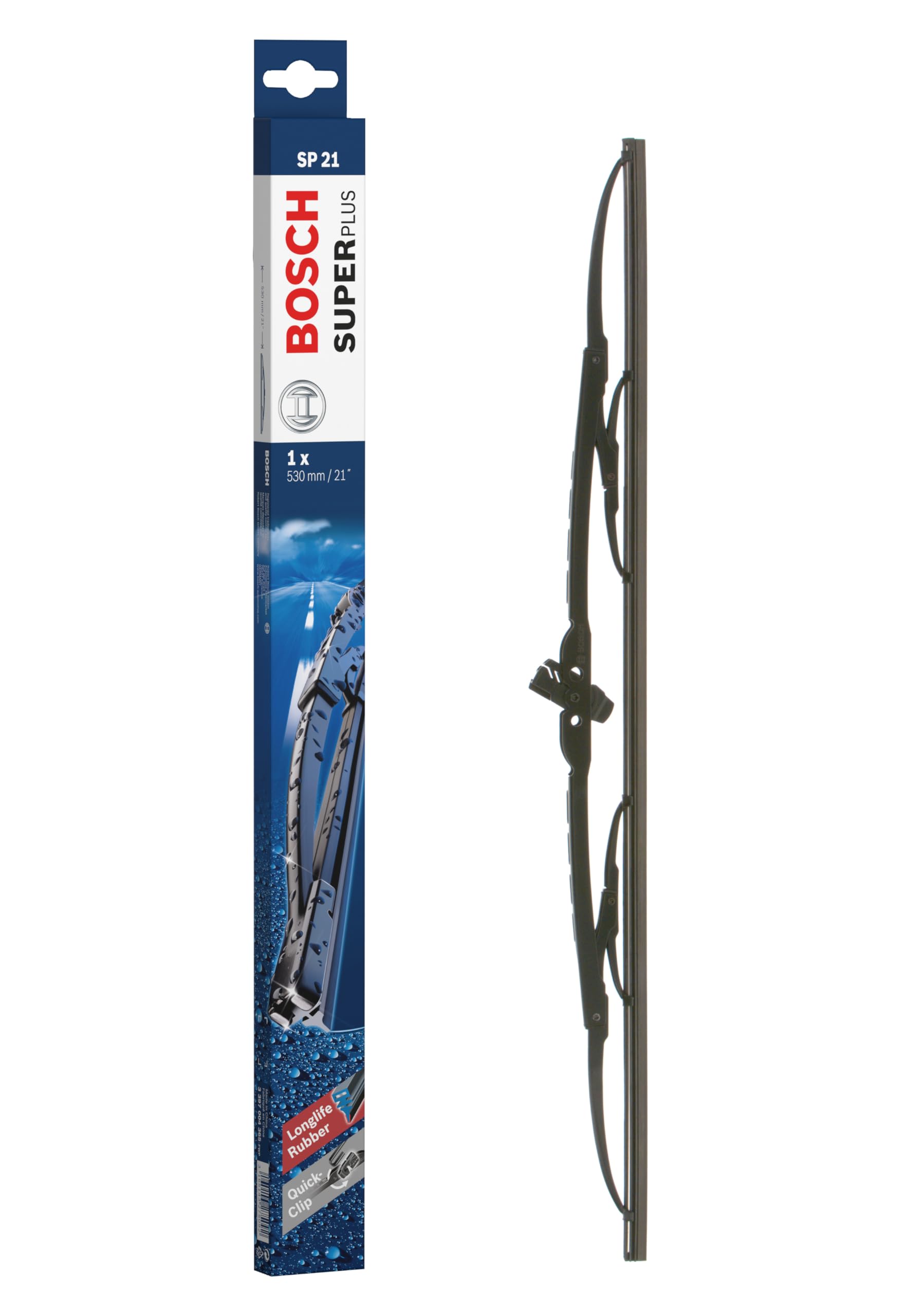 Bosch Wiper Blade Super Plus SP21, Length: 530mm − Single Front Wiper Blades