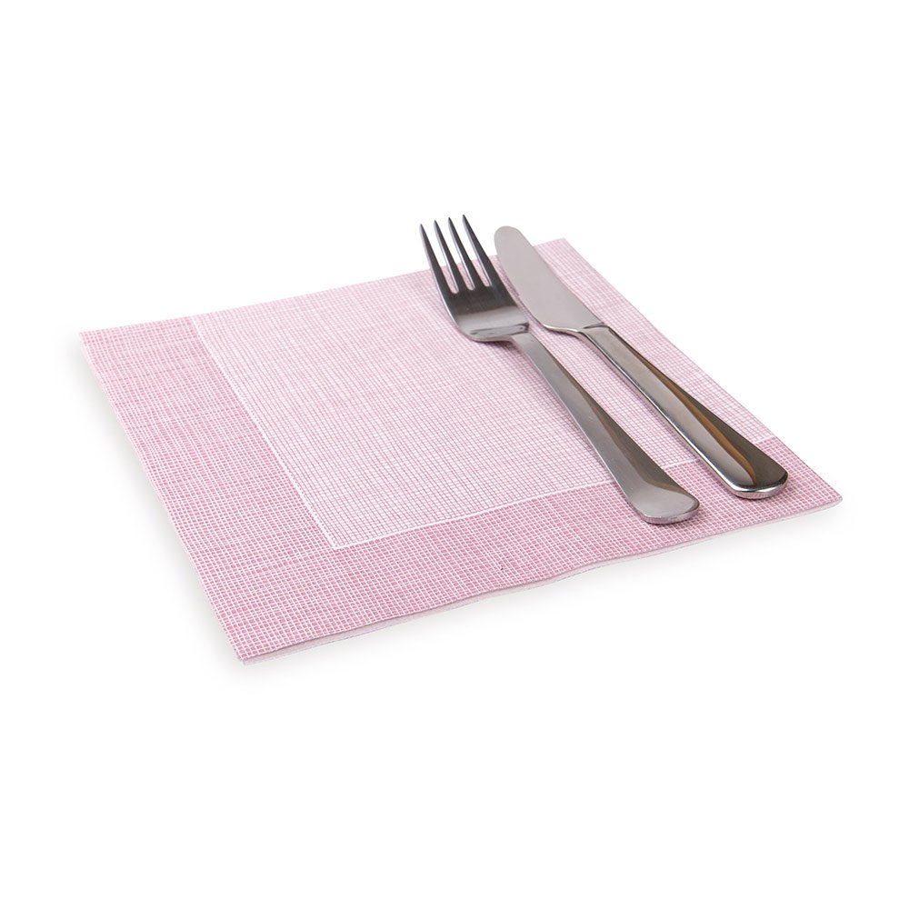 Restaurantware RWA0091 Paper Napkin, White & Burgundy