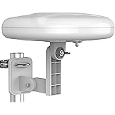1byone Outdoor TV Antenna 360° Omni-Directional Reception Long 100+ Miles Range Enhance VHF&UHF 4K Ready HDTV Antenna with Ad