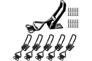 E-TING 6Pack Toggle Clamp Latch 100KG 220LBS Holding Capacity 4001Pull Latch Clamps Black Adjustable Quick Release Hasp Clamp