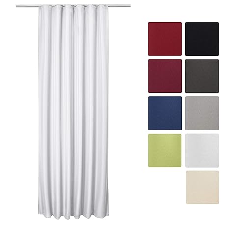 Beautissu Fenster Vorhang Kräuselband-Vorhang Amelie - 140x245 cm Weiß - Dekorative Gardine Universalband Fenster-Schal