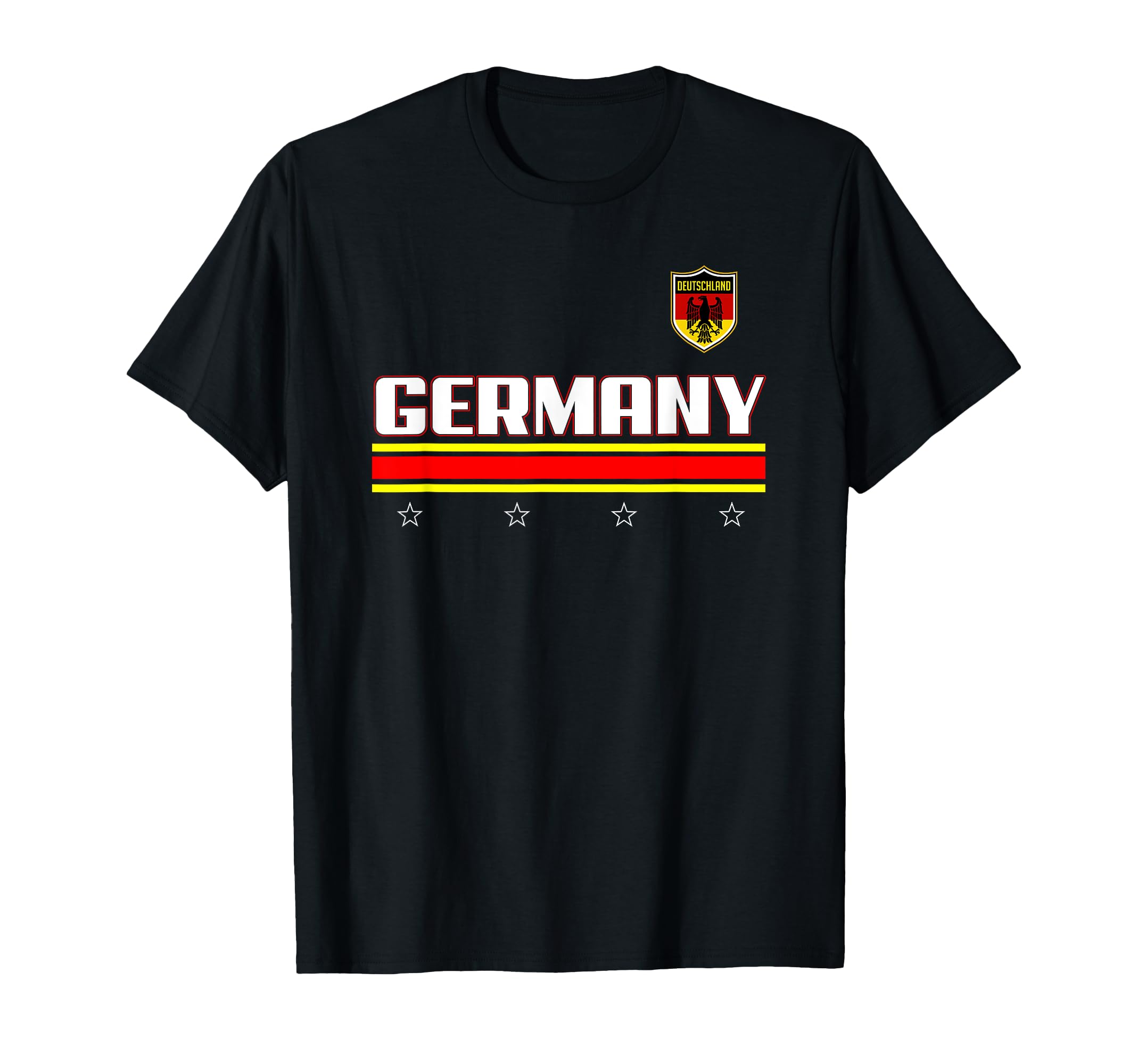 Germany Bold Text Outline Football Pocket T-Shirt