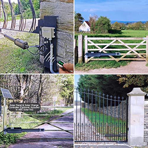 TOPENS A8 Automatic Gate Opener Kit Heavy Duty Single Gate Operator for Single Swing Gates Up to