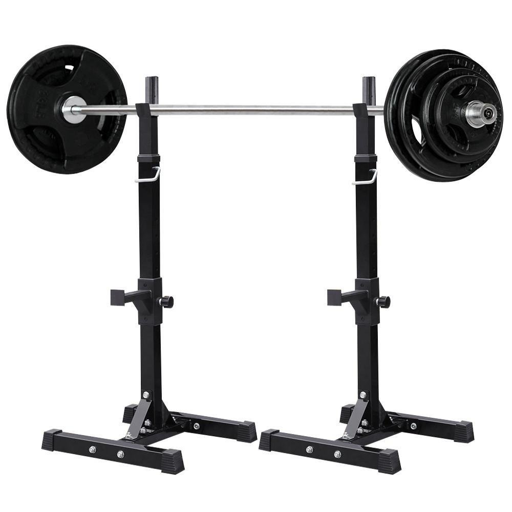 Yaheetech Pair of Adjustable Standard Solid Steel Squat