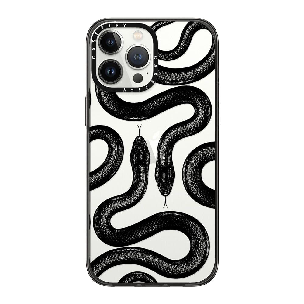 CASETiFY Compact iPhone 13 Pro Max Case [2X Military Grade Drop Tested / 4ft Drop Protection] - Black Kingsnake - Clear Black — image 1